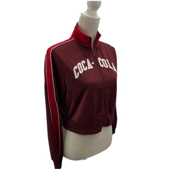 Coca Cola Women's Maroon Jacket S/M - Picture 3 of 8